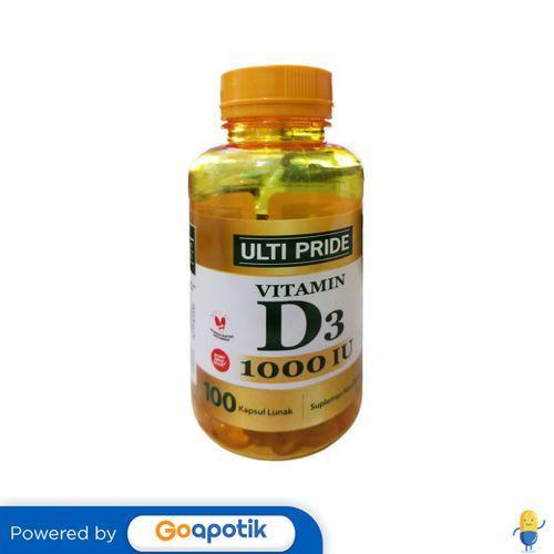 ULTI PRIDE VITAMIN D3 1000 IU BOTOL 100 KAPSUL