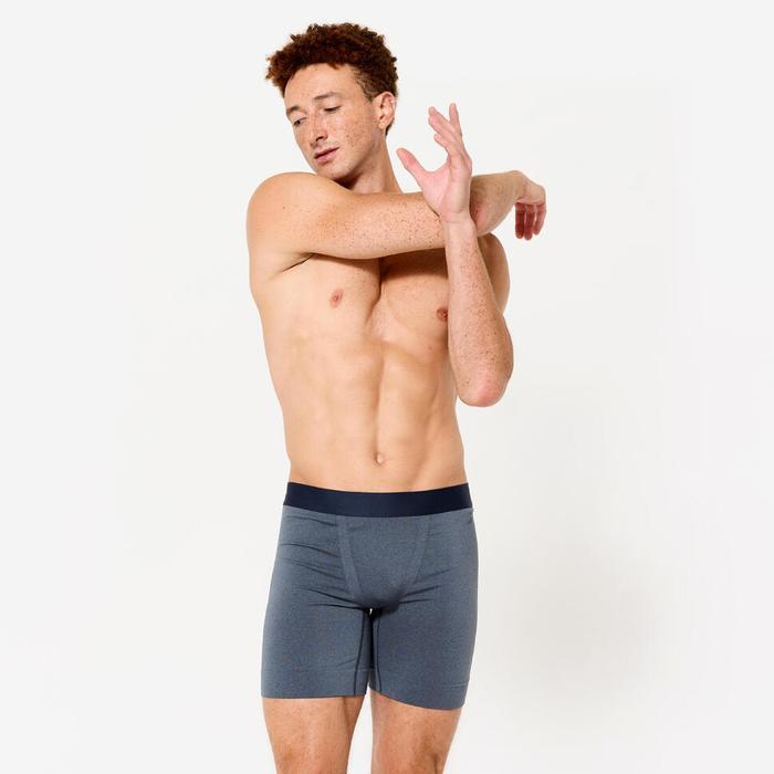 Promo Decathlon Boxer Panjang Seamless Pria Biru - 8928085