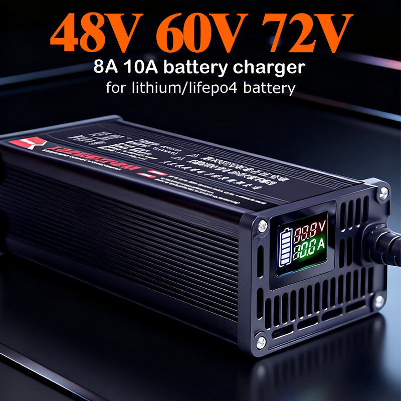 48V 60V 8A 72V 10A charger LCD display 54.6V 58.V 84V67.2V 87.6V 58.8V 87.6v 88.2v 10A charger for