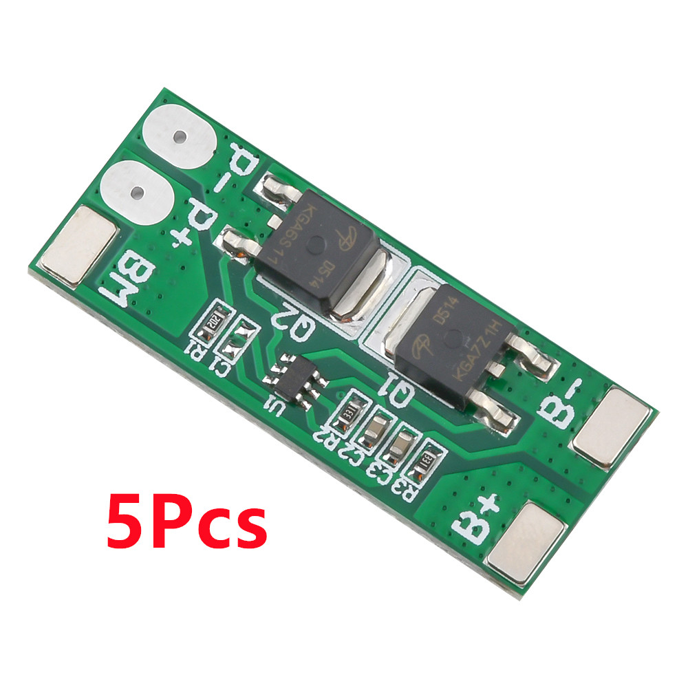 5Pc BMS 2S 6.4V 10A Lifepo4 Battery Protection Board Charging PCB PCM Short Circuit Delay Self Recov