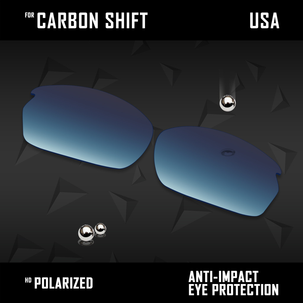 Visorize Polarized Replacements UV Protection Lenses For Oakley Carbon Shift OO9302 52mm Sunglasses