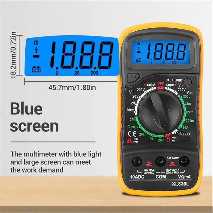 Krisbow - Multimeter Digital Paket Lengkap Dan Asli Ada Buzzernya Multitester Digital / Multimeter