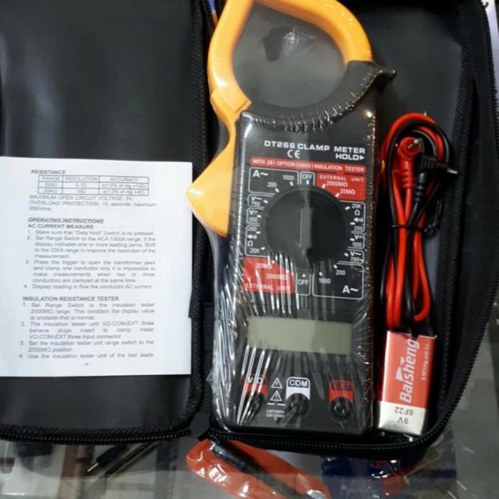 Krisbow - Digital Clamp Multi Meter/Tang Amper/Ampere - D.266 Black