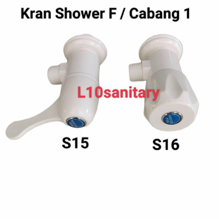 "New" Stop Kran Shower PVC Plastik /Kran Cabang 1 Toilet WC Closet SOLIGEN