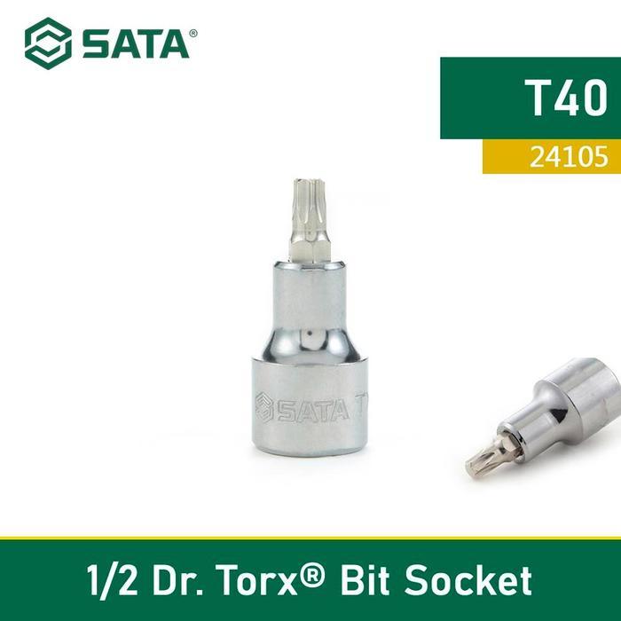 terbaru BIT SOK BINTANG 24105 - 1/2 DR. BIT TORX T40 SOCKET 50MM SATA