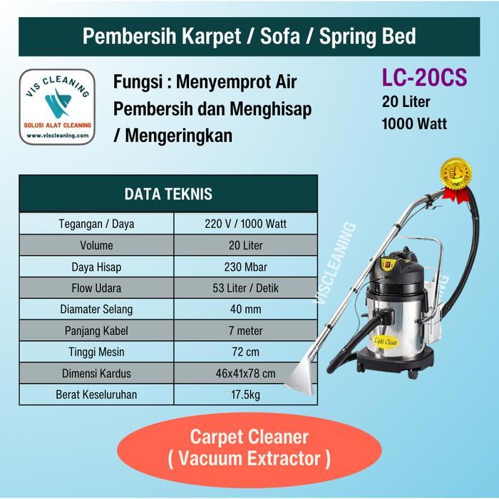 Carpet Cleaner (Vacuum Extractor) 20 Liter 30 Liter dengan Aksesoris / Pembersih Karpet Sofa