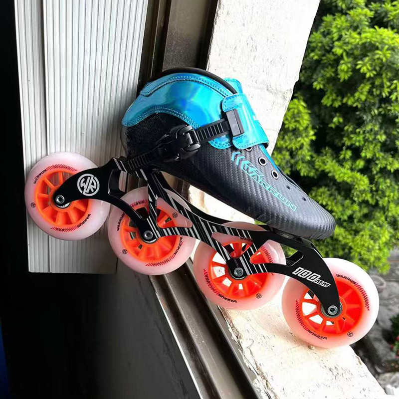 New Arrival Promotion Professional Carbon Fiber Junior Speed Inline Roller Skate Frame 3 Wheels 4
