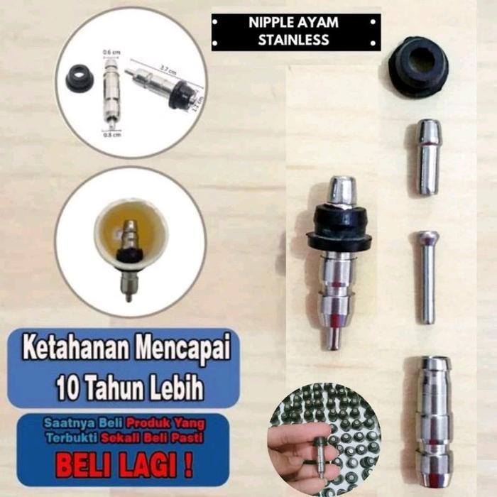 50 Pcs Nipel Stainless Nepel Nipple Ayam Petelur Nipel Ayam Stainles Nepel Ayam Puyuh
