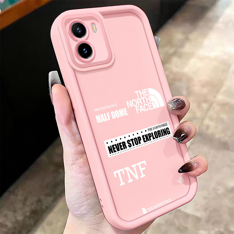 Casing Hp untuk VIVO Y15S Y15A Y15C Y01 Case Pink TNF Kekinian Auto Stylo Kasing silikon Cesing Soft