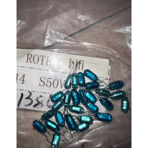 30PCS/LOT ORIGINAL BRITISH ROTEL 50V 390PF 391 ADVANCED AUDIO HIFI THIN FILM COPPER PIN CAPACITOR