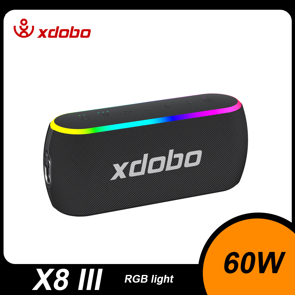 Original XDOBO X8 III 60W Bluetooth Speaker IPX7 Waterproof Column TWS Party Stereo Subwoofer Sound