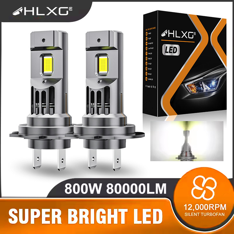 800W Turbo H7 H11 LED Headlight Bulbs CANBUS Lights 80000LM H4 H3 9005 HB3 9006 HB4 Mini Lamp 3580