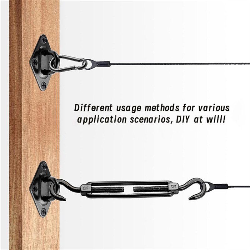 A88K-44 Pcs Sun Shade Sail Hardware Kit For Triangle Rectangle Sun Shade Sail Installation,For
