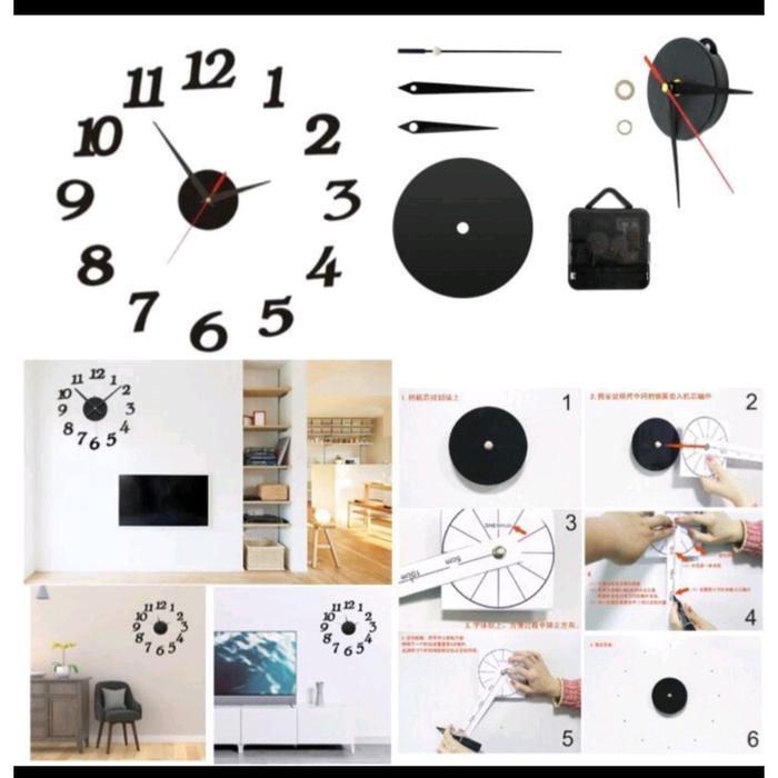 Jam dinding tempel tembok jam dinding analog jam dinding besar jam dinding hias jam dinding DIY DM
