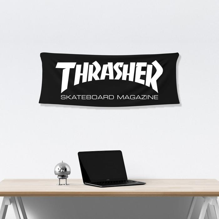 BENDERA THRASHER / POSTER KAIN / BACKGROUND DEKORASI / KAIN DEKORASI / WALLDECOR