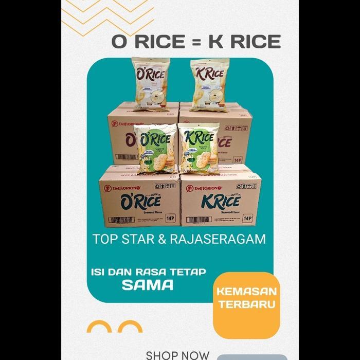 "New" O Crackers Rice Delfi Orion Krekers Beras O'Rice Orice Seaweed O Rice