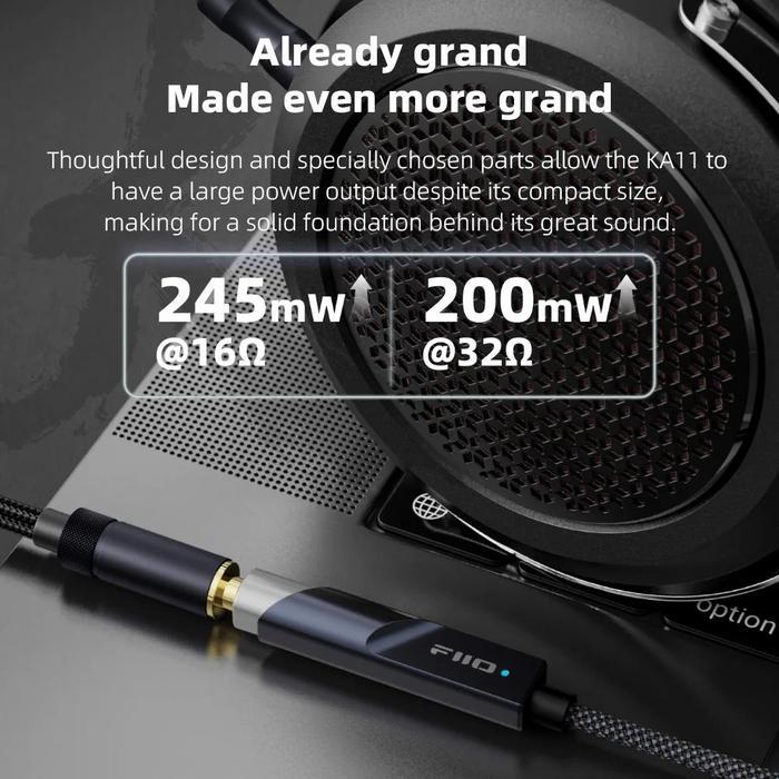 FiiO KA11 / KA-11 / KA 11 Miniature DAC & Headphone Amp in adapter