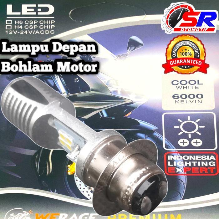 FREE ONGKIR LAMPU DEPAN LED MOTOR YAMAHA X-RIDE SOKET H6 T19 AC/DC 12 VOLT PENGGANTI DOP/BOHLAM