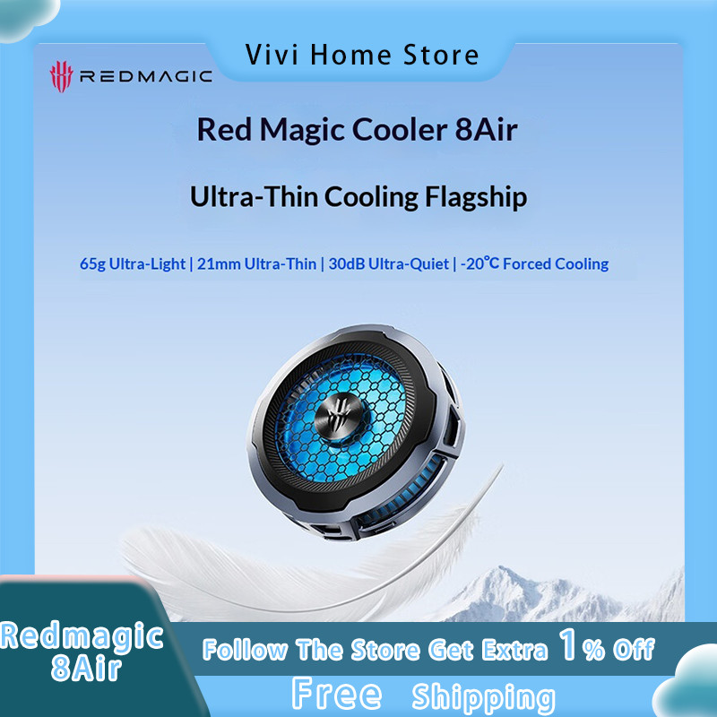 Redmagic 8Air Magnetic Phone Cooler 65g Ultra Light 21mm Ultra Thin 30dB Low Noise -20C