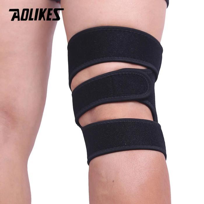 Original Kneepad Aolikes 3 Strap Adjustable Aolikes Pelindung Deker Lutut Knee Pad Knee Support