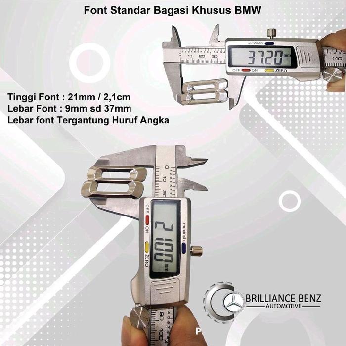 Emblem Tulisan Bagasi Bmw Font Standar Emblem Angka Huruf Bmw Chrome Diskon Sale