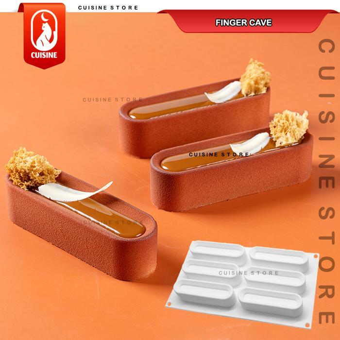 Terlaris Cetakan Puding Kue Kering Finger Cave Mousse Cake Silikon Jari Choux
