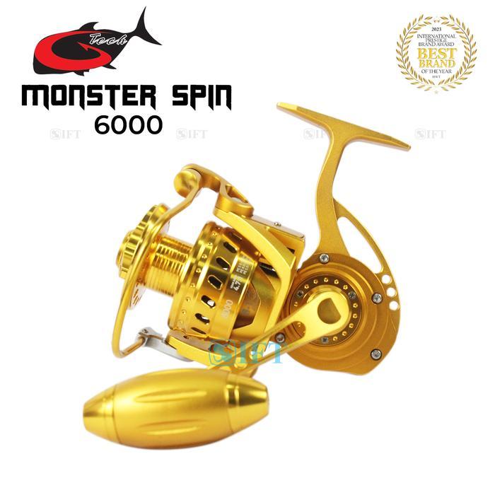 Readyyy Reel G-Tech Monster Spin 4000 6000 8000 50Kg [2025] Saltwater Power Handle Metal Body Ift