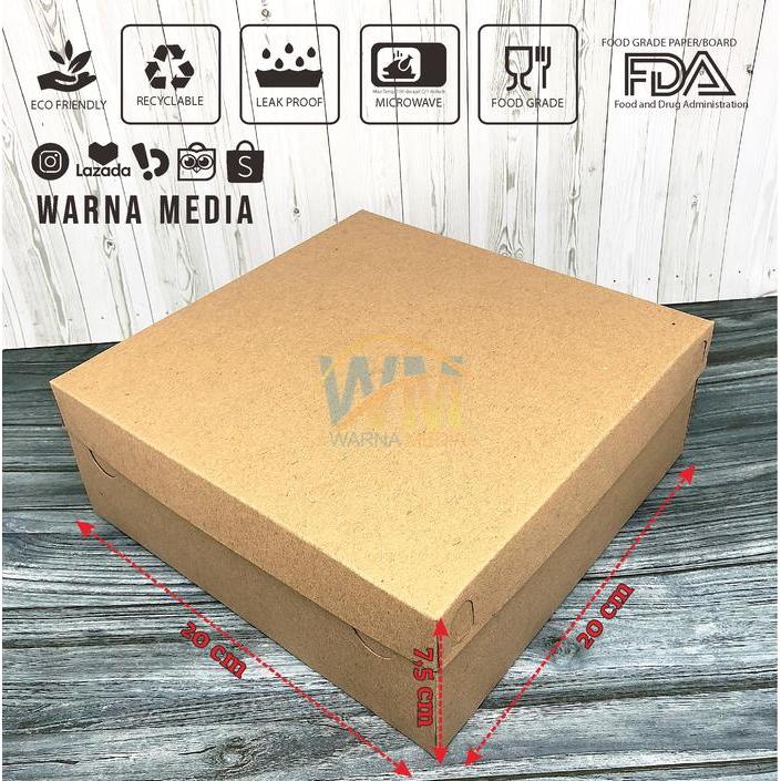 DUS NASI 20X20/BOX CATERING LAMINASI/KOTAK NASI 20/DUS NASI KOTAK 20