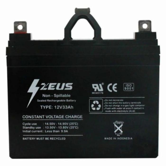Aki Vrla Solar Panel 33 AH Zeus