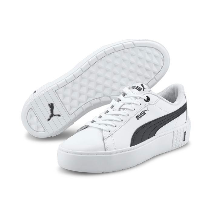 PUMA Sepatu Trainer Wanita Smash Platform v2 L White-Black