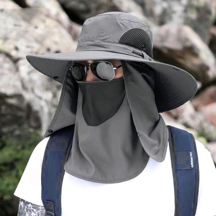 Topi Mancing Hiking Penutup Wajah Leher Anti Panas Matahari Waterproof