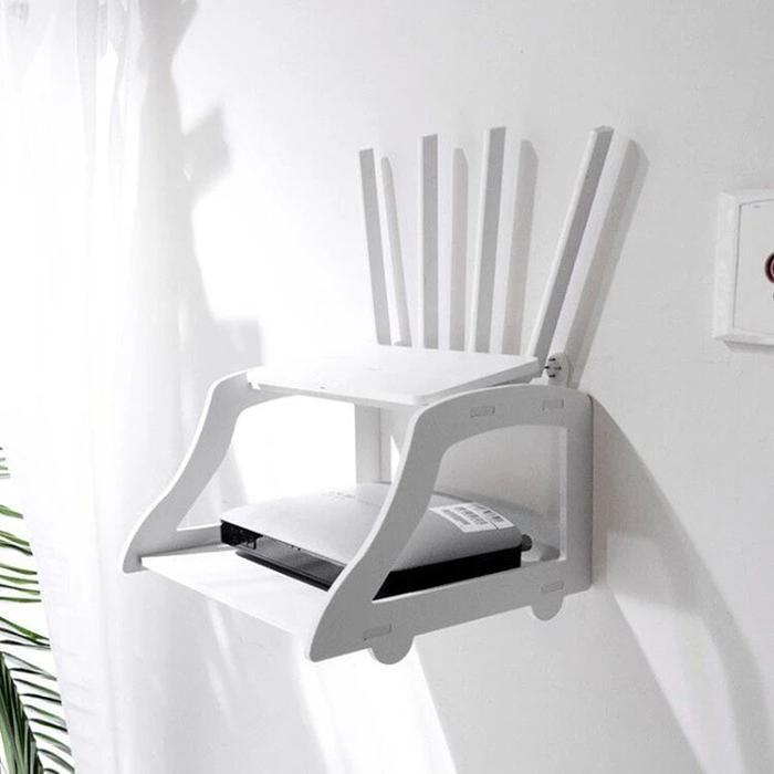 New Rak Dinding Putih Rak Wifi Rak Vintage Minimalis Modern Multifungsi Dinding Dipasang Rak Rumah