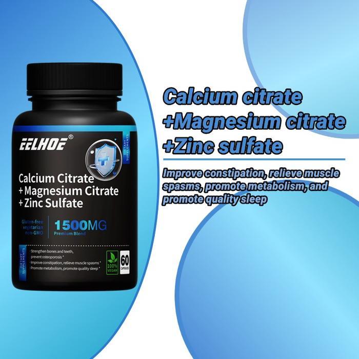 Kalsium, Magnesium, Zinc+D3K2 untuk Kesehatan Tulang, Sendi, Jantung dan Meningkatkan Kekebalan