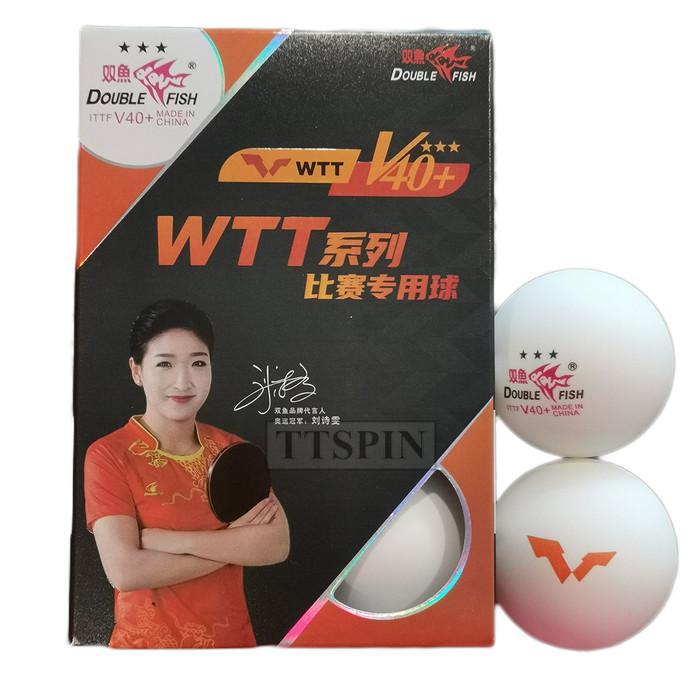 Double Fish 3-Star WTT V40+ Balls - Bola Pingpong Tenis Meja Bat Bet 3-Bintang