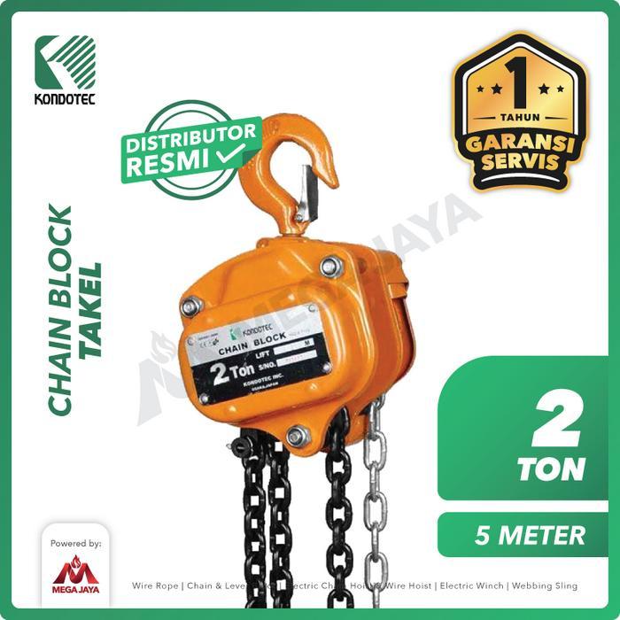 KONDOTEC Chain Block / Takel 2 Ton x 5 Meter