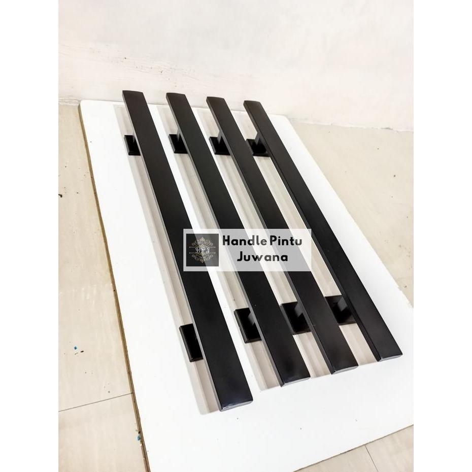 Best Seller 1 Set Handle Pintu Rumah Stainless Full Hitam Tarikan Gagang Pintu Kupu Tarung Set Body