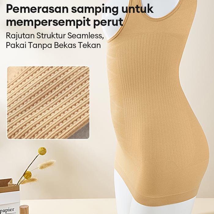 Korset Wanita Seamless Tanktop Bra Panjang Korset Pengecil Mengencangkan Perut Waist Korset 813 Tbk