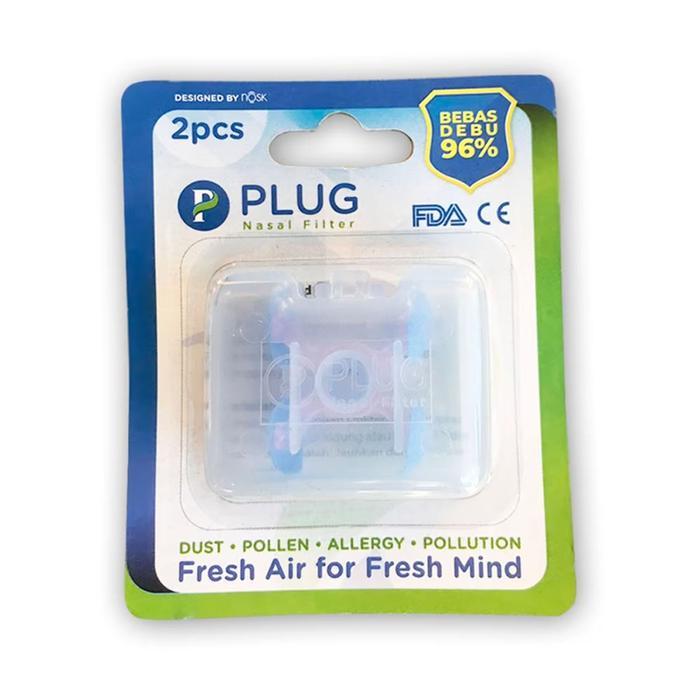 Plug Nasal Filter Hidung 3 Lapis Isi 2 Masker Hidung 3 Ply Penyaring Debu Polusi Polos