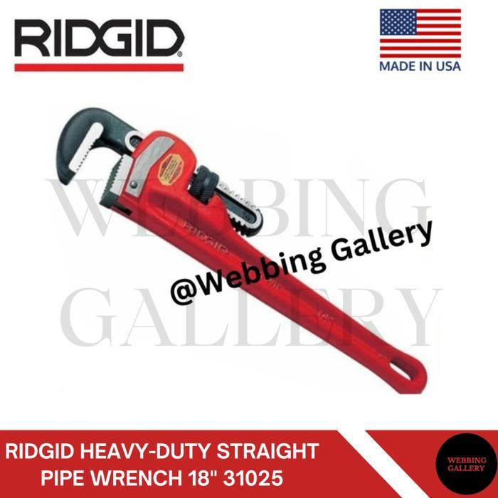 RIDGID HEAVY-DUTY STRAIGHT PIPE WRENCH 18" RIDGID 31025 - KUNCI PIPA