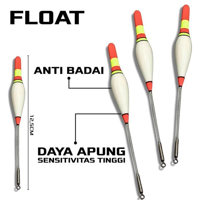 Aquapro Fishing Float Pelampung Pancing Ikan Anti Badai Daya Apung Stabil Warna Terang & Sensitif