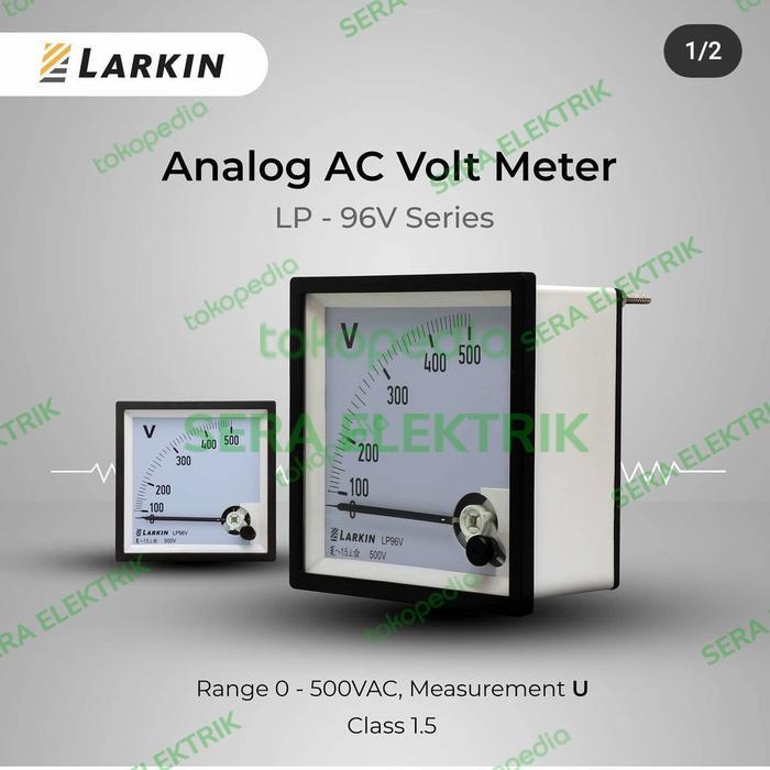 LARKIN ANALOG VOLT METER 500V LP-96V