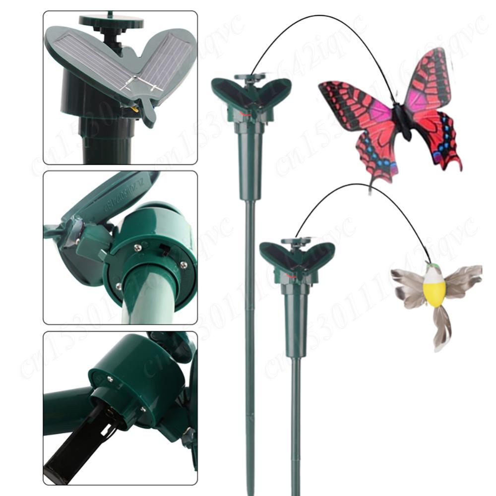 Solar Powered Flying Wobble Fluttering Butterfly Ornament Cute Animal Solar Flying Butterfly Decor Y