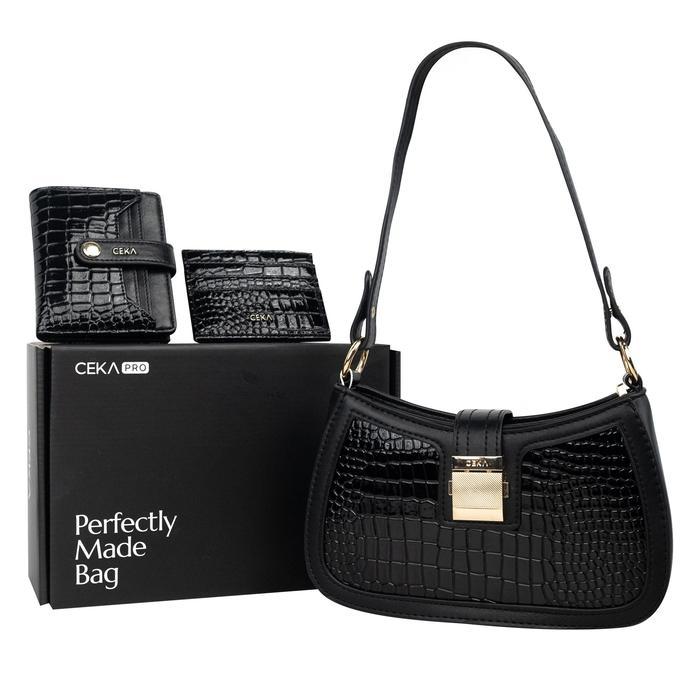 Ceka Pro Tas Shoulder Bag Wanita Handbag Original Branded Paket Hemat Hampers - Laila Gift Set Tbk