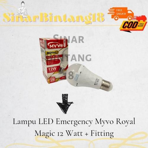 Lampu LED Emergency Myvo Royal 12 Watt + Fitting