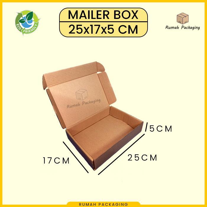 Kardus / Kotak Box Mailer Die Cut Packing Polos 25x17x5 cm