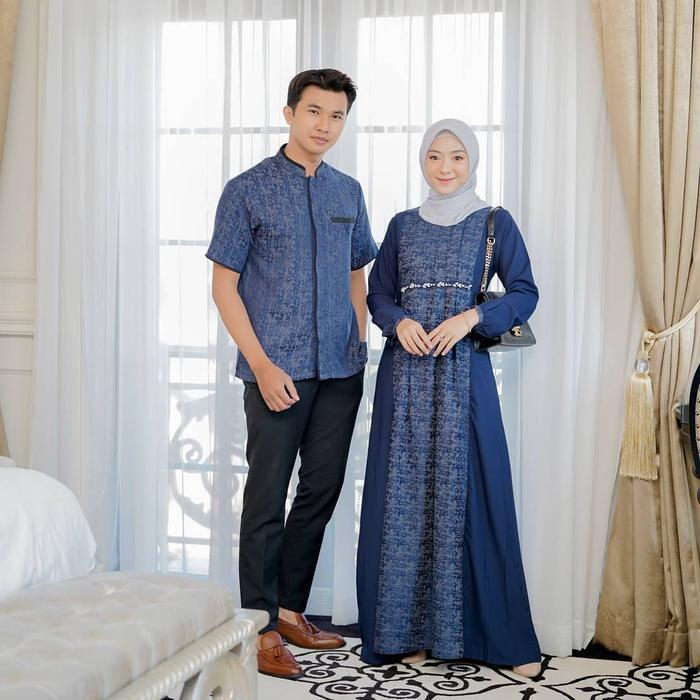 Baju Couple Pasangan Lebaran 2025 - Couple Abaya Muslim Model Terbaru - Gamis Couple Lebaran Remaja