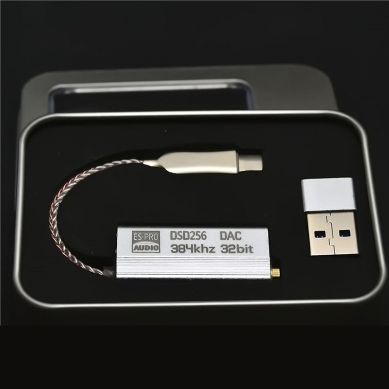 DAC ES9318 HiFi Headphone Amplifier & Decoding Sound Card, Type-C to 3.5mm Audio Adapter for Android
