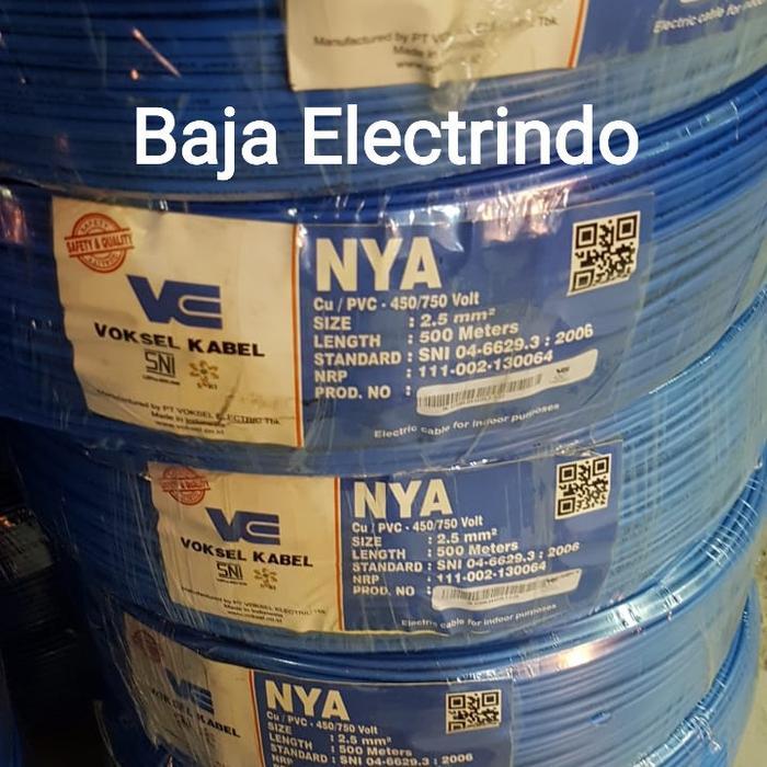 Kabel Listrik Tunggal Nya 2,5Mm Voksel Roll 100M Dan 50M Kabel Nya 1X2,5 1X2.5 Mm 1 X 2.5 Mm