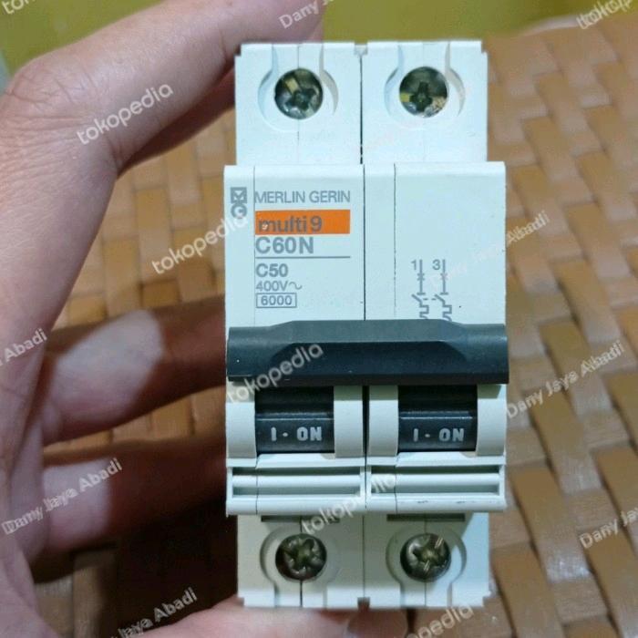 Ready Mcb Merlin Gerin By Schneider C60N 2P 50A 6Ka 2Phase C50