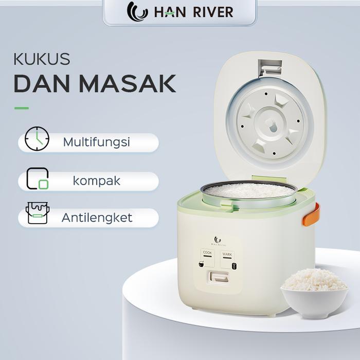 HAN RIVER Magic Com Mini Rice Cooker Mini 0.8L Multifungsi (HRRC04)